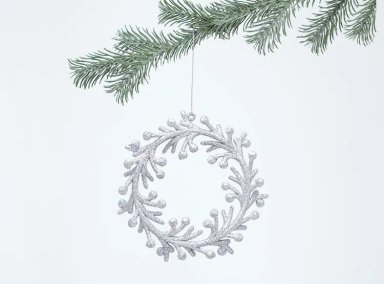 ADORNO NAVIDEÑO RIPLEY HOME SET X2 CORONA PLATEADA - 1