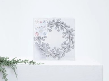 ADORNO NAVIDEÑO RIPLEY HOME SET X2 CORONA PLATEADA - 2