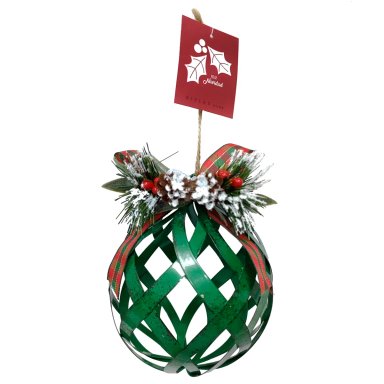 ADORNO NAVIDEÑO RIPLEY HOME ESTAMBRE METAL VERDE - 1