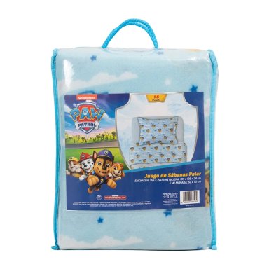 JUEGO DE SÁBANAS PAW PATROL AVIADOR NIÑO 1.5 PLAZAS POLAR - 3