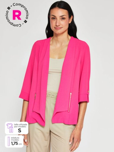 BLAZER MUJER CACHAREL MANGA 3/4 TEXTURADO - 1