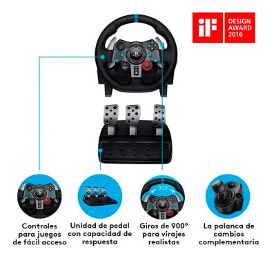 VOLANTE DE CARRERAS PLAYSTATION Y PC G29 + PALANCA + PEDALES LOGITECH - 10