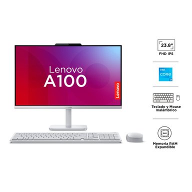 ALL IN ONE LENOVO IDEACENTRE A100 INTEL CORE I3 8GB RAM 512GB SSD 23.8 - 2