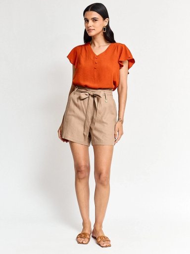 BLUSA MUJER REGATTA MANGA CORTA BOTÓN FORRADO - 4
