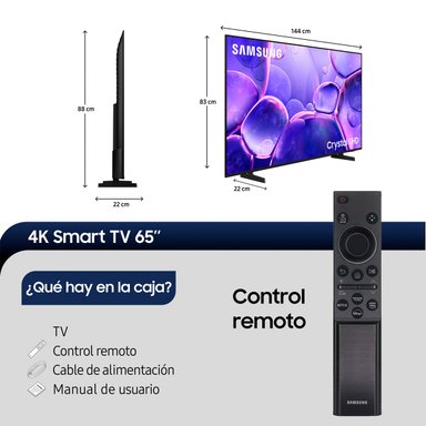 SMART TV SAMSUNG LED 4K UHD 65 CRYSTAL U8000F - 3