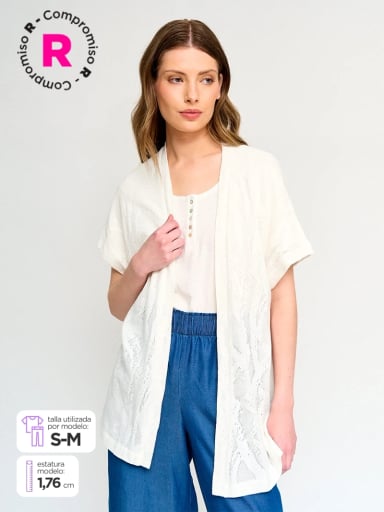 CARDIGAN MUJER AZIZ ALGODÓN  - 1
