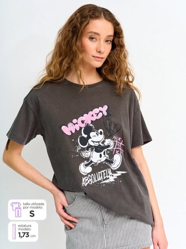 POLERA MUJER INDEX ALGODÓN MANGA CORTA MICKEY - 1