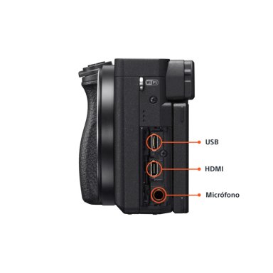 CÁMARA DIGITAL MIRRORLESS SONY APS-C ILCE-6400K A6400 CINEMA 4K 24.2 MP + LENTE SELP16502 - 11