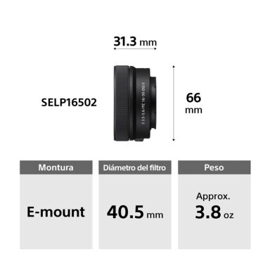 CÁMARA DIGITAL MIRRORLESS SONY APS-C ILCE-6400K A6400 CINEMA 4K 24.2 MP + LENTE SELP16502 - 10