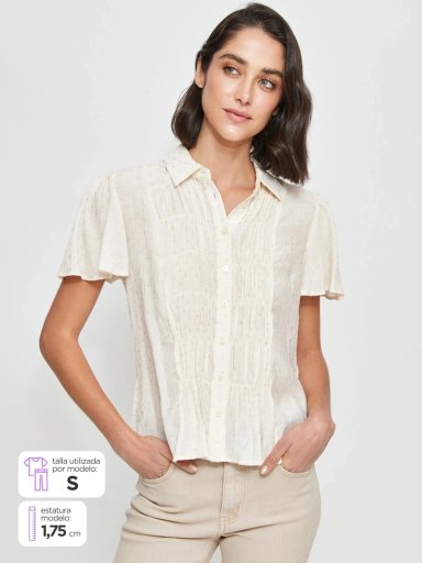 BLUSA MUJER REGATTA CUELLO CAMISERO MANGA CORTA - 1