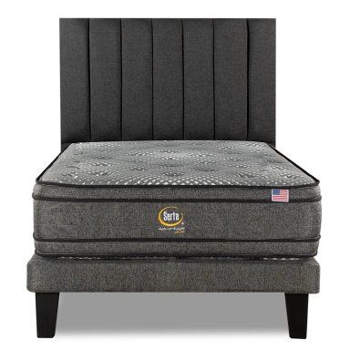 CAMA SERTA EUROPEA 1.5PL + RESPALDO TIBET MARENGO ADVANTAGE DUAL - 1