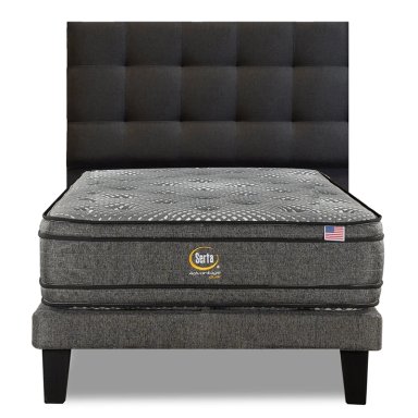 CAMA SERTA EUROPEA 1.5PL + RESPALDO TIGNES MARENGO ADVANTAGE DUAL - 1