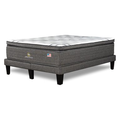 CAMA EUROPEA SERTA PERFECT SLEEPER 2PL B/D + RESPALDO TIGNES GRIS  - 4