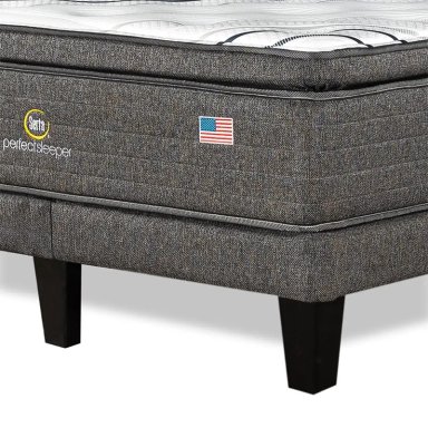 CAMA EUROPEA SERTA PERFECT SLEEPER 2PL B/D + RESPALDO TIGNES GRIS  - 5