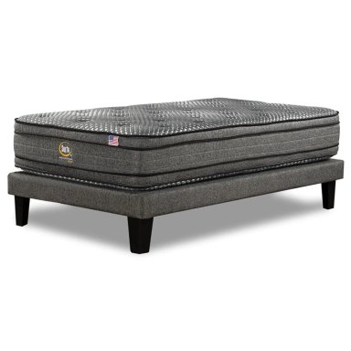 CAMA SERTA EUROPEA ADVANTAGE DUAL 1.5 PLAZAS GRIS - 1