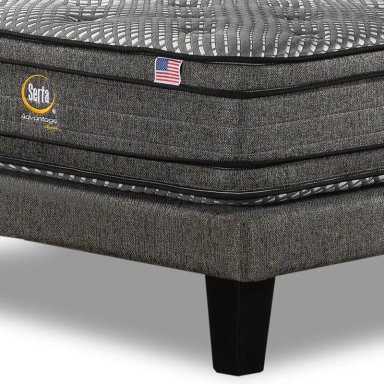 CAMA SERTA EUROPEA ADVANTAGE DUAL 1.5 PLAZAS GRIS - 5