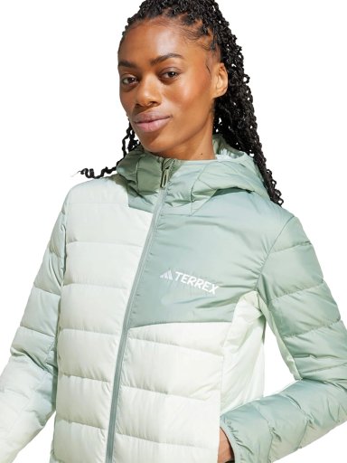CHAQUETA MUJER ADIDAS JD8411 VERDE MANGA LARGA TERREX MULTI LIGHT DOWN - 4