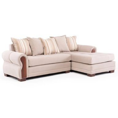 SECCIONAL DERECHO LIVING FACTORY ARIZONA 4 CUERPOS BEIGE - 1