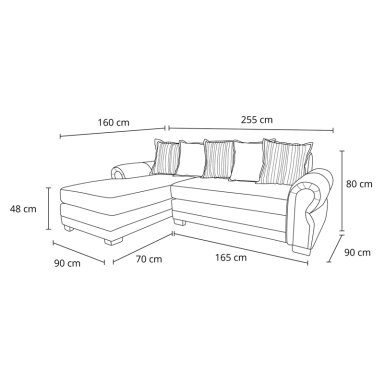 SECCIONAL IZQUIERDO LIVING FACTORY ARIZONA 4 CUERPOS BEIGE - 9