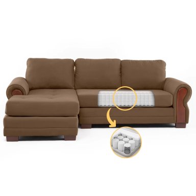 SECCIONAL IZQUIERDO LIVING FACTORY OREGON 4 CUERPOS CHOCOLATE - 2