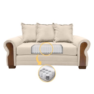SOFÁ LIVING FACTORY ARIZONA 2 CUERPOS BEIGE - 2