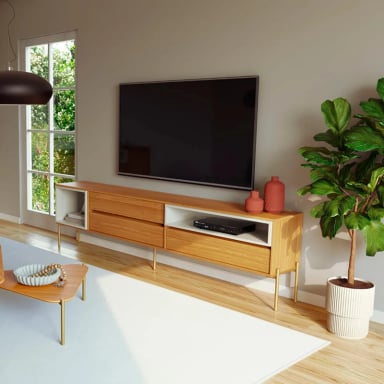 RACK TV DECOCASA R425 75" 3C CAFÉ - 4