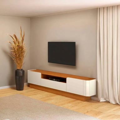 RACK TV DECOCASA R427 75" 2P 1C BEIGE - 4
