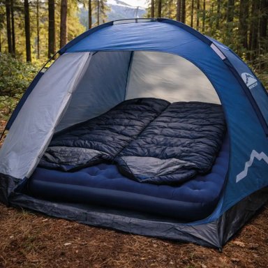 CARPA RESCUE 2 PERSONAS DOME PV25 + 1 COLCHÓN INFLABLE + 2 SACOS DE DORMIR - 8