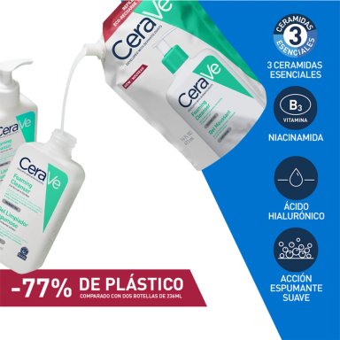 REFILL LIMPIADOR CERAVE ESPUMOSO 473 ML - 4
