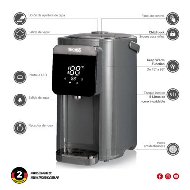 HERVIDOR THOMAS 5 LT TH-TK50 - 6