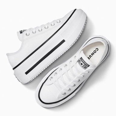 ZAPATILLAS MUJER CONVERSE URBANAS BLANCO CHUCK TAYLOR ALL STAR LIFT DOUBLE STACK - 4