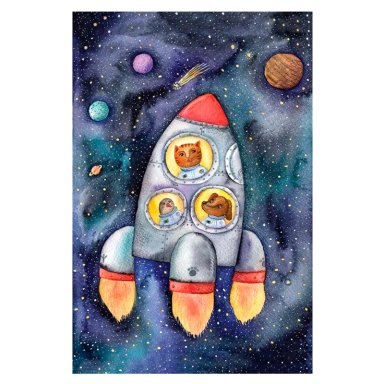 ALFOMBRA IDETEX SPACE INFANTIL 120 X 120 CM - 1