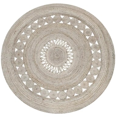 ALFOMBRA REDONDA IDETEX BRAIDED 200 CM NATURAL - 1