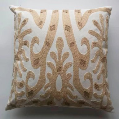 COJÍN RIPLEY HOME BORDADO ABS 45X45 BEIGE - 1