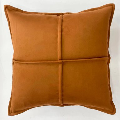 COJÍN RIPLEY HOME GAMUZA 42X42 CM TERRACOTA - 1