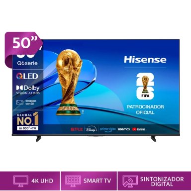 SMART TV HISENSE QLED 4K UHD 50” 50Q6QV - 1