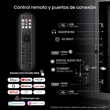 SMART TV HISENSE MINI LED 4K UHD 50” 50U6QV - 6