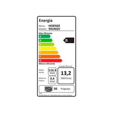 SMART TV HISENSE MINI LED 4K UHD 50” 50U6QV - 10