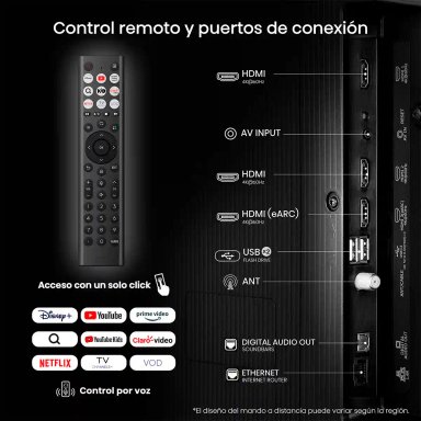 SMART TV HISENSE LED 4K UHD 65” 65A6NV - 6