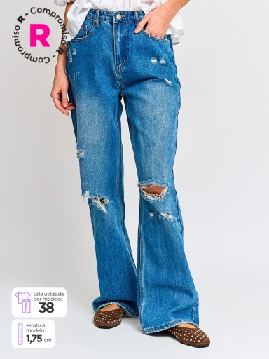 JEANS MUJER MARQUIS STRAIGHT ALGODÓN - 1