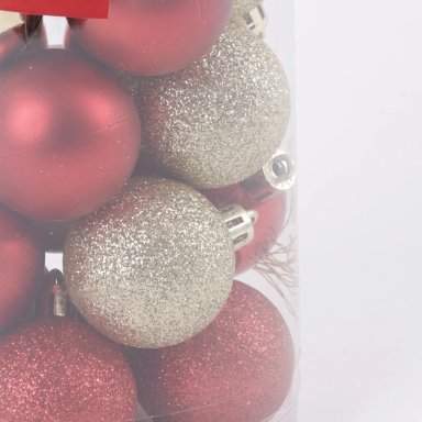 SET X35 ADORNO NAVIDEÑO RIPLEY HOME 4 CM RED/GOLD - 2