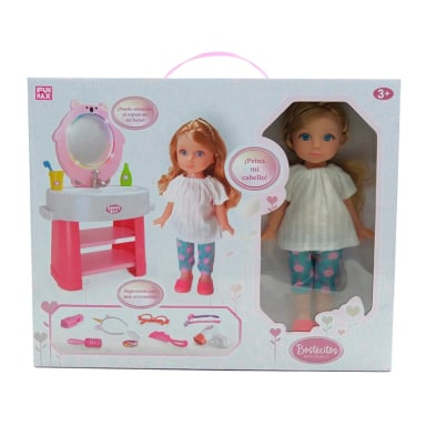 MUÑECA 30CM C/TOCADOR BOSTECITO BOUTIQUE - 1