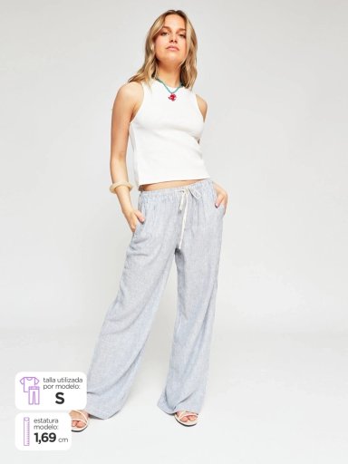 PANTALÓN MUJER INDEX RAYADO - 1