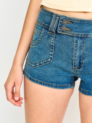 SHORT MUJER INDEX ALGODÓN DENIM TIRO BAJO - 5