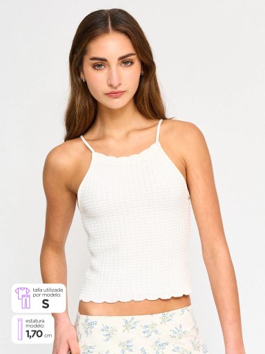 POLERA MUJER INDEX ALGODÓN SIN MANGAS TIRITAS - 1