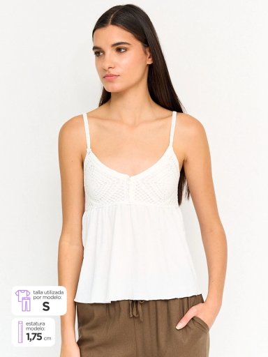 POLERA MUJER INDEX SIN MANGAS TEJIDO - 1