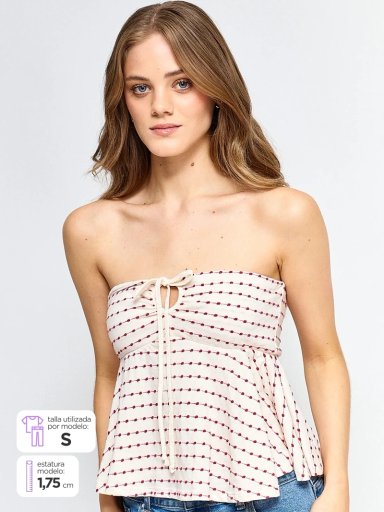 POLERA MUJER INDEX ALGODÓN SIN MANGAS VOLANTES - 2