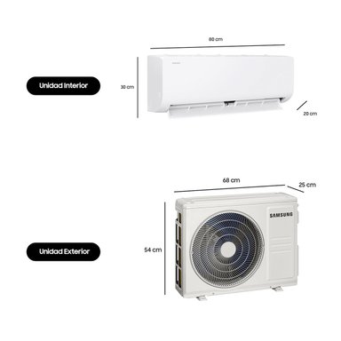 AIRE ACONDICIONADO SPLIT SAMSUNG AR40F12C0AM 12000 BTU FRÍO CALOR INVERTER - 2