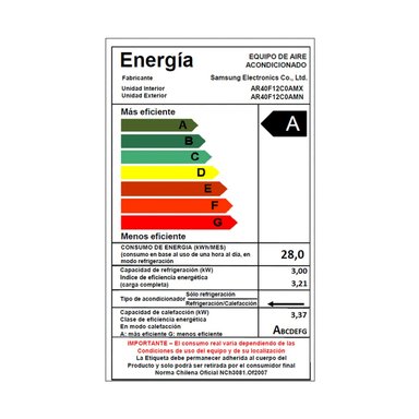 AIRE ACONDICIONADO SPLIT SAMSUNG AR40F12C0AM 12000 BTU FRÍO CALOR INVERTER - 6