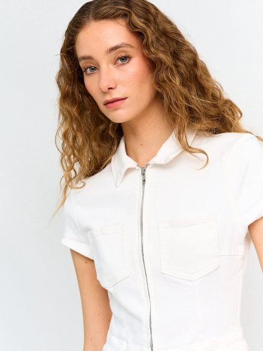 ENTERITO MUJER INDEX ALGODÓN CORTO DENIM CIERRE - 3